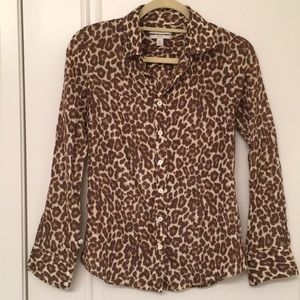 J.Crew cheetah print blouse